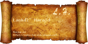Laskó Harald névjegykártya